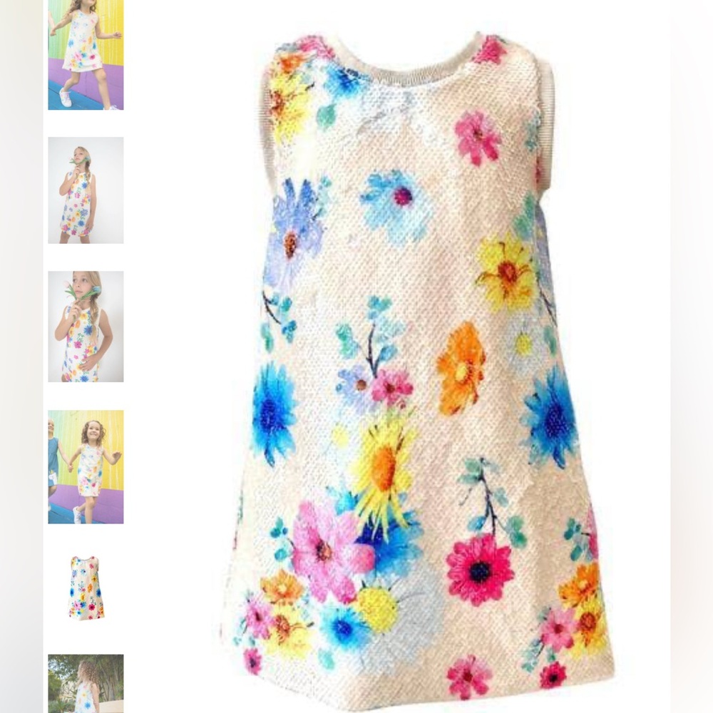 Lola and the Boys ENGLISH GARDEN SEQUIN DRESS size 6 WORN ONCE like new